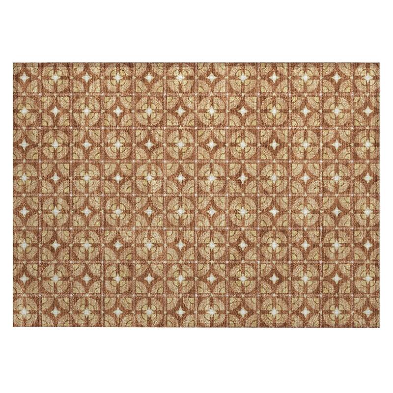 Machine Washable Indoor/ Outdoor Modern Roeland Chantille Rug