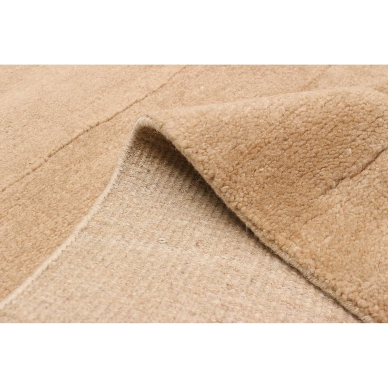 ECARPETGALLERY Hand-knotted Tangier Tan Wool Rug - 5'1 x 8'0