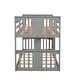 preview thumbnail 8 of 24, Classic Traditional Style Twin over Twin Bunk Bed with Ladder