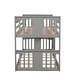 preview thumbnail 8 of 24, Low Bunk Design Twin Over Twin Bunk Bed with Ladder
