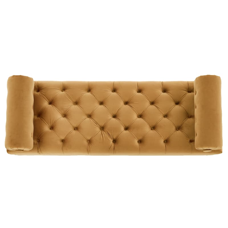 Christopher Knight Home - Anne Bedroom End-of-Bed Bench with 2 Pillows and Velvet Upholstery