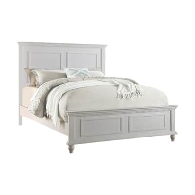 Captivating E.King Wooden Bed, White