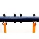 preview thumbnail 4 of 5, Roomfitters Two Station Metal Swing Set for Outdoor Backyard Fun, Stable A-Frame Design for Active Play, Blue