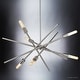 preview thumbnail 3 of 5, Luxury Modern Chandelier, 10.5"H x 22.625"W, with Vintage Style, Brushed Nickel Finish by Urban Ambiance