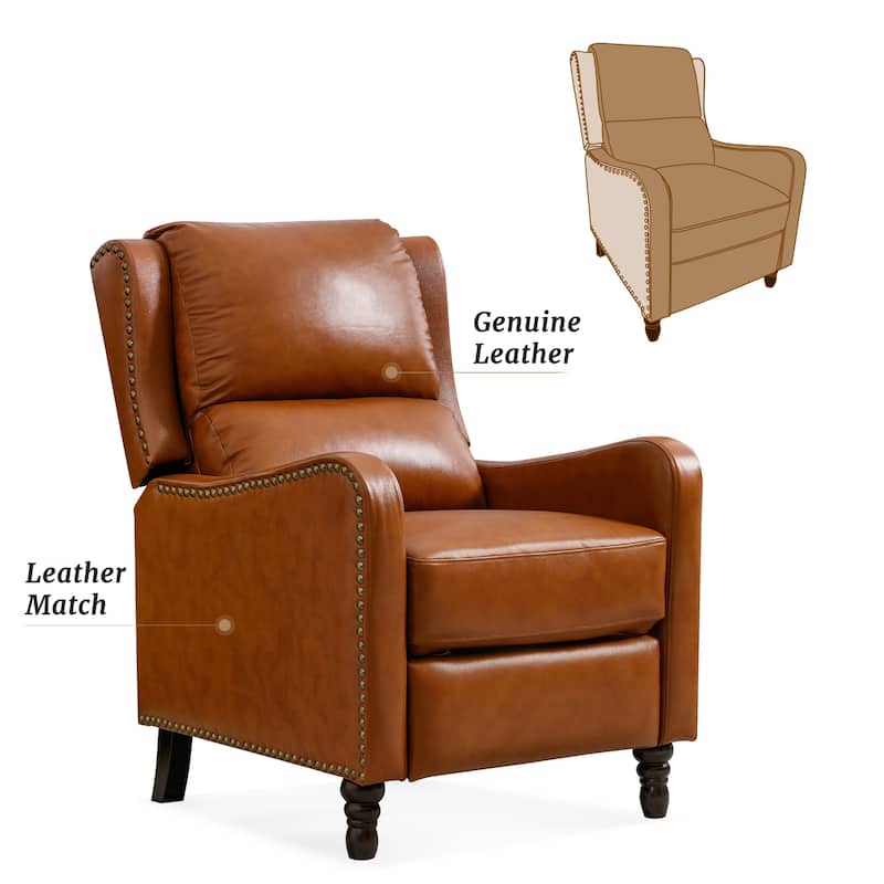 Genuine Leather Recliner Chair Comfortable Chairs for Living Room
