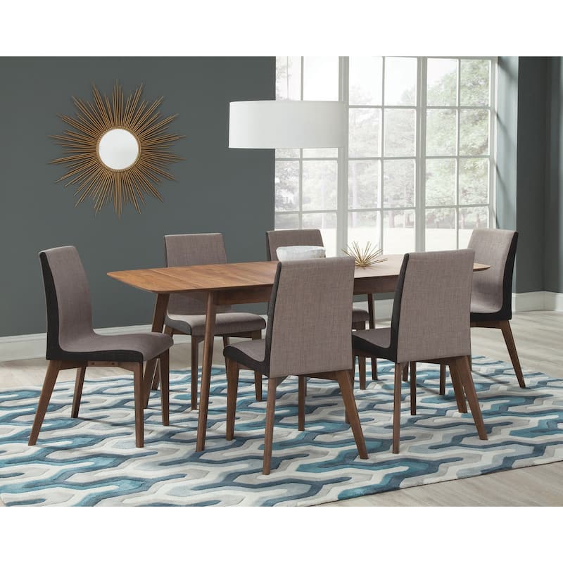 Carson Carrington Natural Walnut Extension Leaf Dining Table