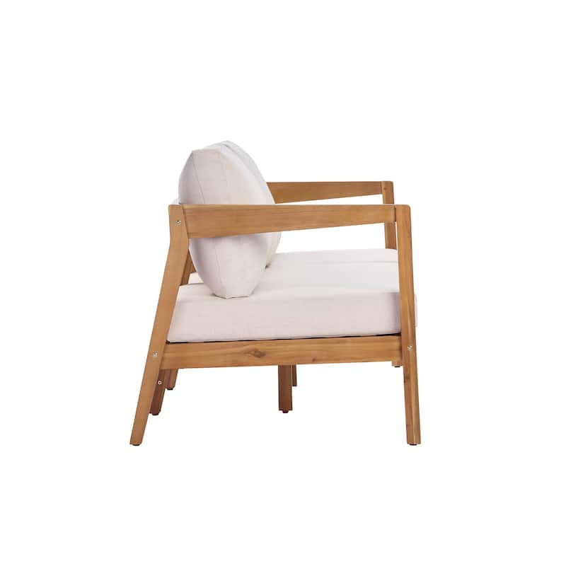 Christopher Knight Home Elara Acacia Wood 3-Seater Outdoor Lounge Sofa