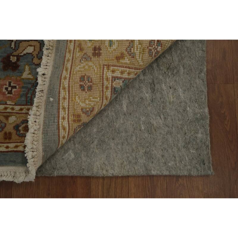 Hand Knotted Oriental 100% Wool Carpet Traditional All-Over Navy Blue & Blues Ziegler Area Rug - 3' 10'' X 2' 1''