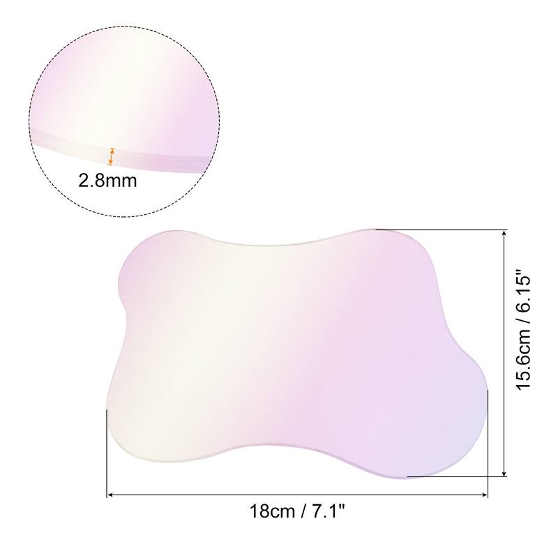 Acrylic Irregular Coasters, Cloud Shape Cup Mat Coffee Mug Pad - Multicolor - 2pcs