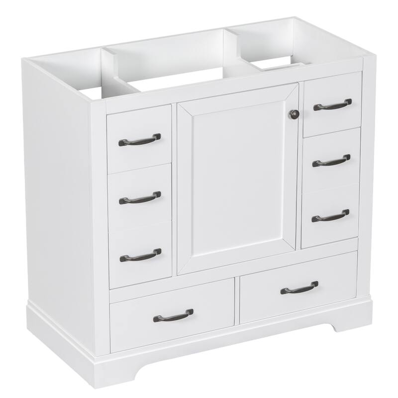 36" Bathroom Vanity without Sink, Cabinet Base Only