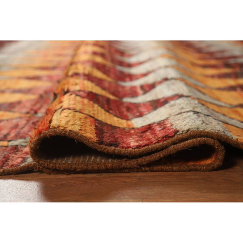 Tribal Trellis Moroccan Oriental Area Rug Handmade Wool Carpet - 6'9" x 9'8"