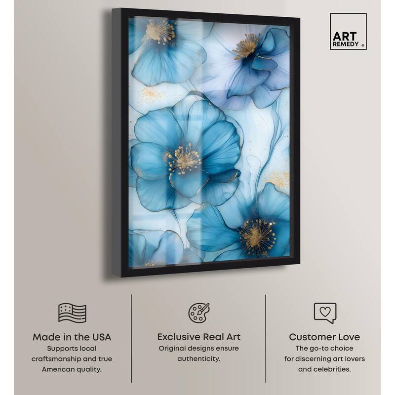Gilded Cyanescence Shadowbox by Art Remedy