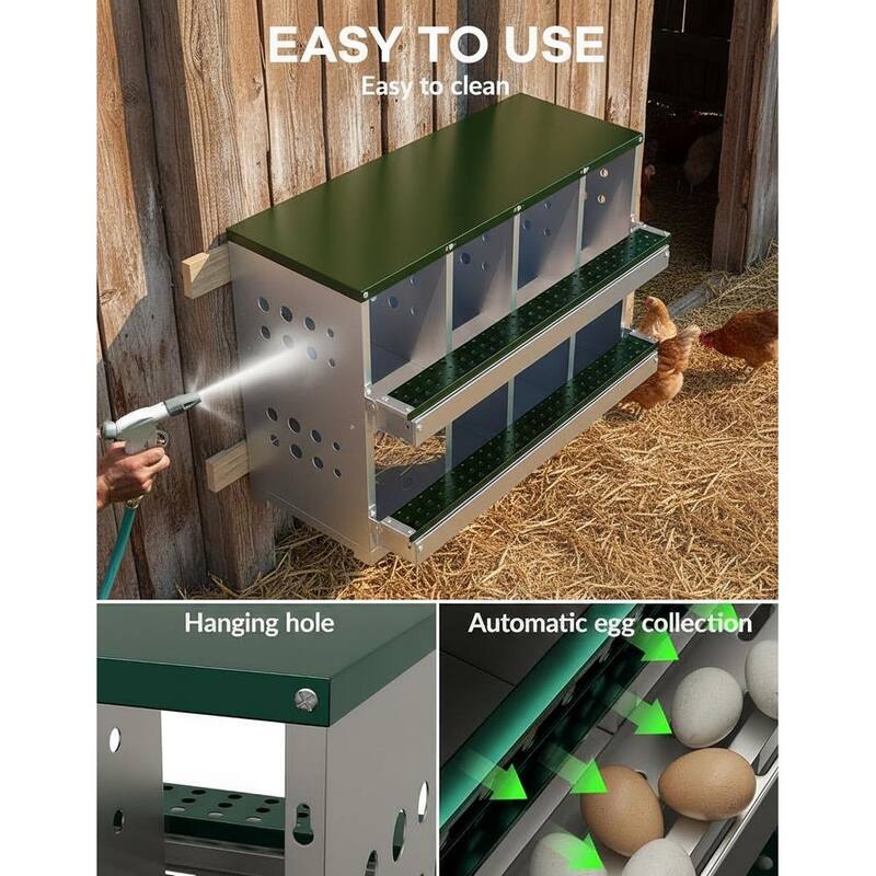 Chicken Nesting Boxes, with 8 Compartment