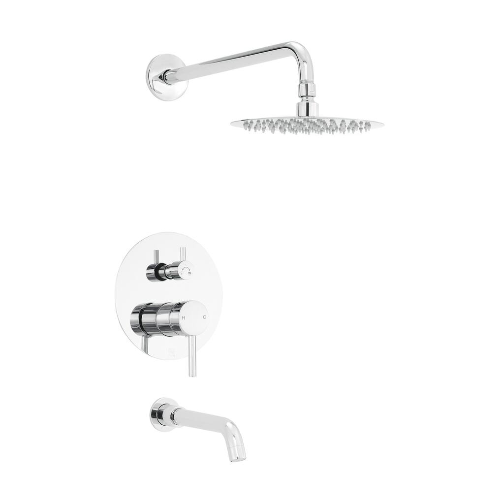 Ivy Single-Handle 1-Spray Tub And Shower Faucet In Chrome (Valve Included) - 17.5" x 11.88" x 5.88"
