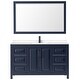preview thumbnail 49 of 71, Daria 60 Inch Single Vanity, Cultured Marble Top, 58 Inch Mirror