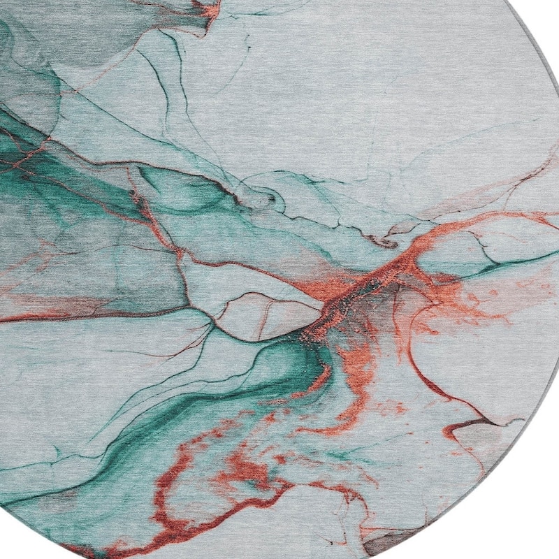 HomeRoots Abstract Modern Rectangle Outdoor Rug