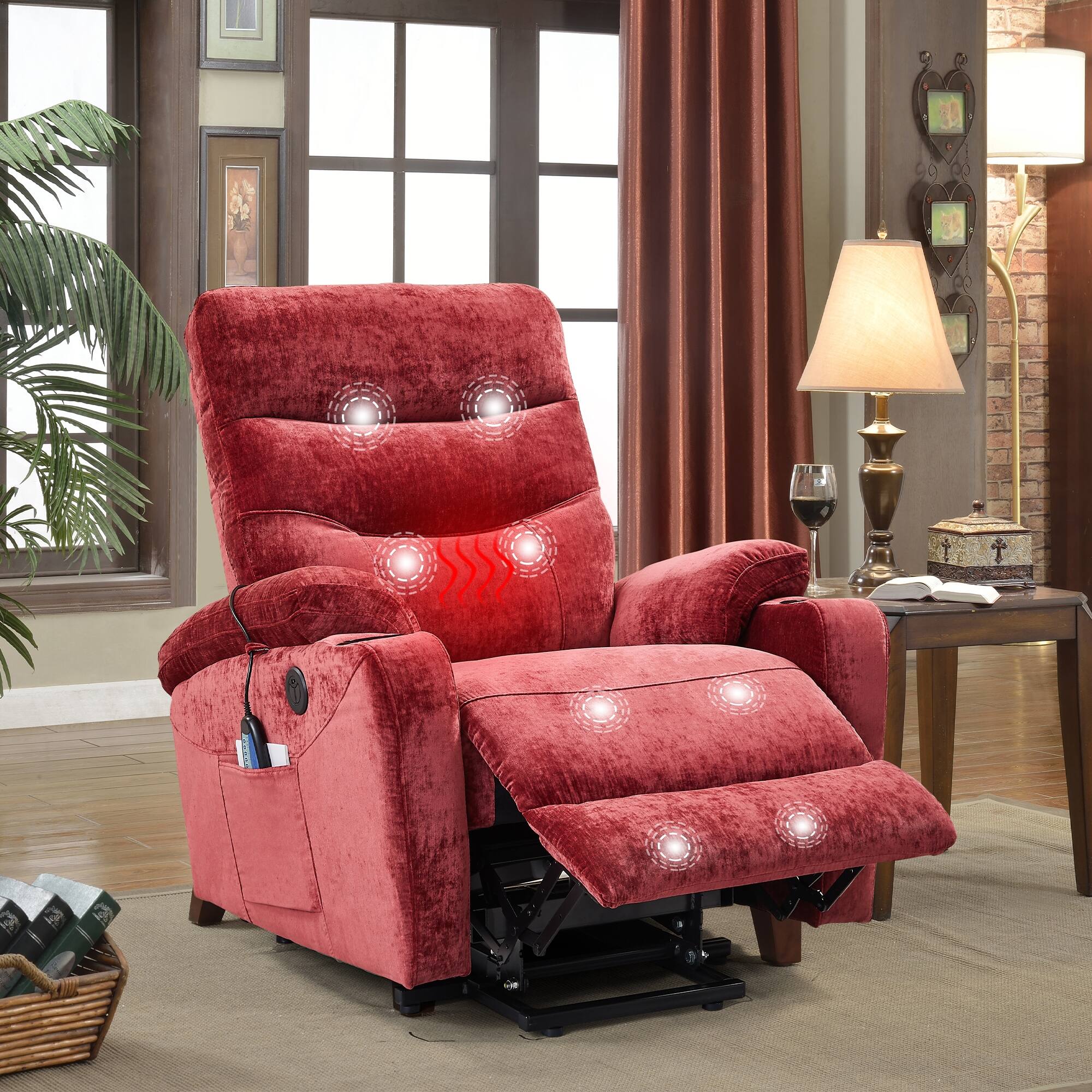 Red Comprehensive Power Reclining Chair for Elderly Bed Bath & Beyond