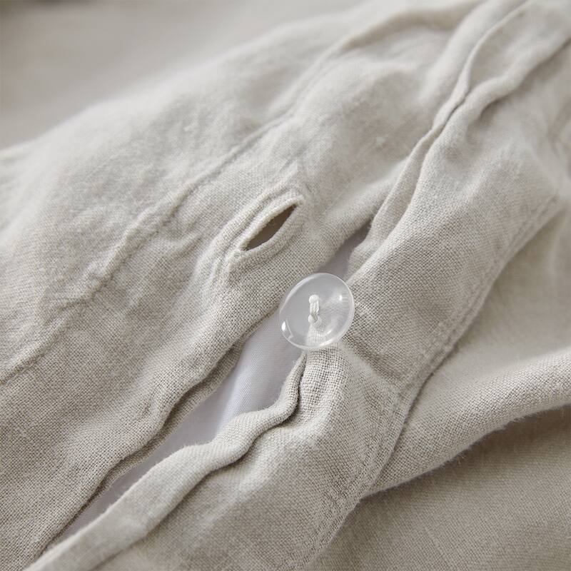 Dark Sky Reserve® - Portugal Made 100% Linen Oversized Duvet Cover - Stone Taupe