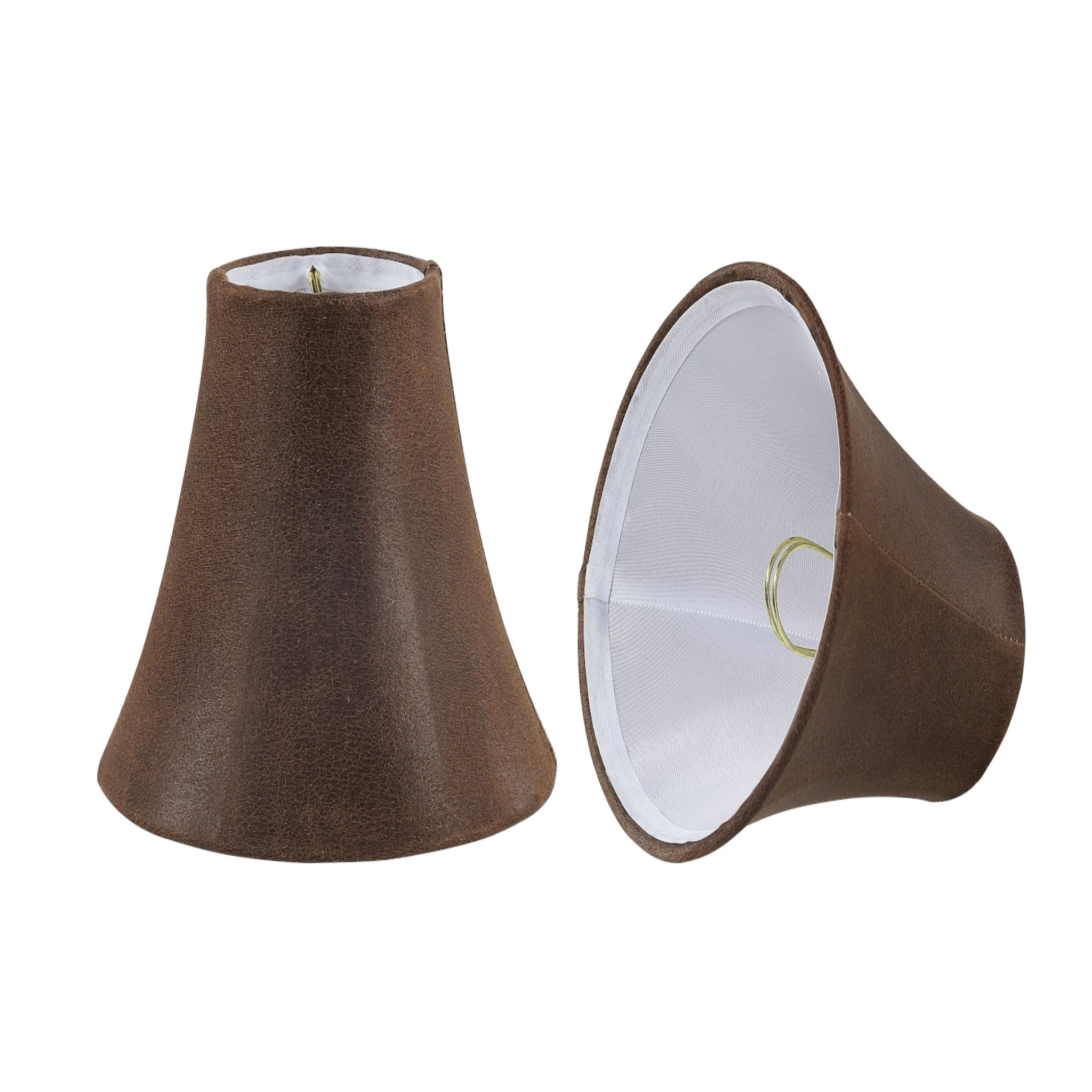 Aspen Creative Small Bell Shape Chandelier Clip On Lamp Shade Set 2 Pack Brown 6 bottom width 3 x 6 x 5 Bed Bath Beyond 32692541