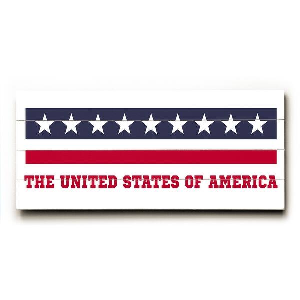 slide 1 of 1, The United States of America - Planked Wood Wall Decor