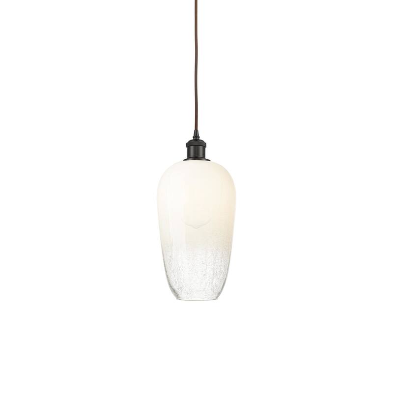 Innovations Lighting 516-1P-15-7 Brookhaven Flute Pendant Brookhaven - Oil Rubbed Bronze / Opal