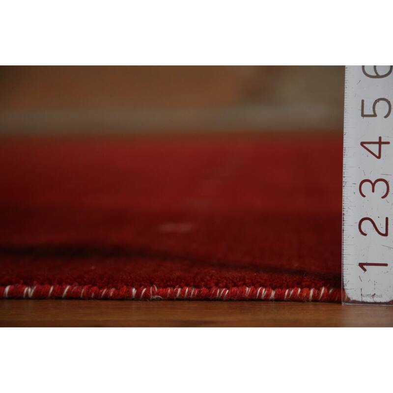 Hand Knotted Oriental 100% Wool Carpet Tribal Tribal Red Gabbeh Area Rug - 11' 3'' X 8' 3''