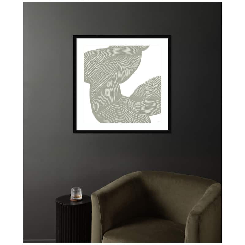 Kate and Laurel Movement Lines by Gabrielly Guedes Framed Wall Art Print
