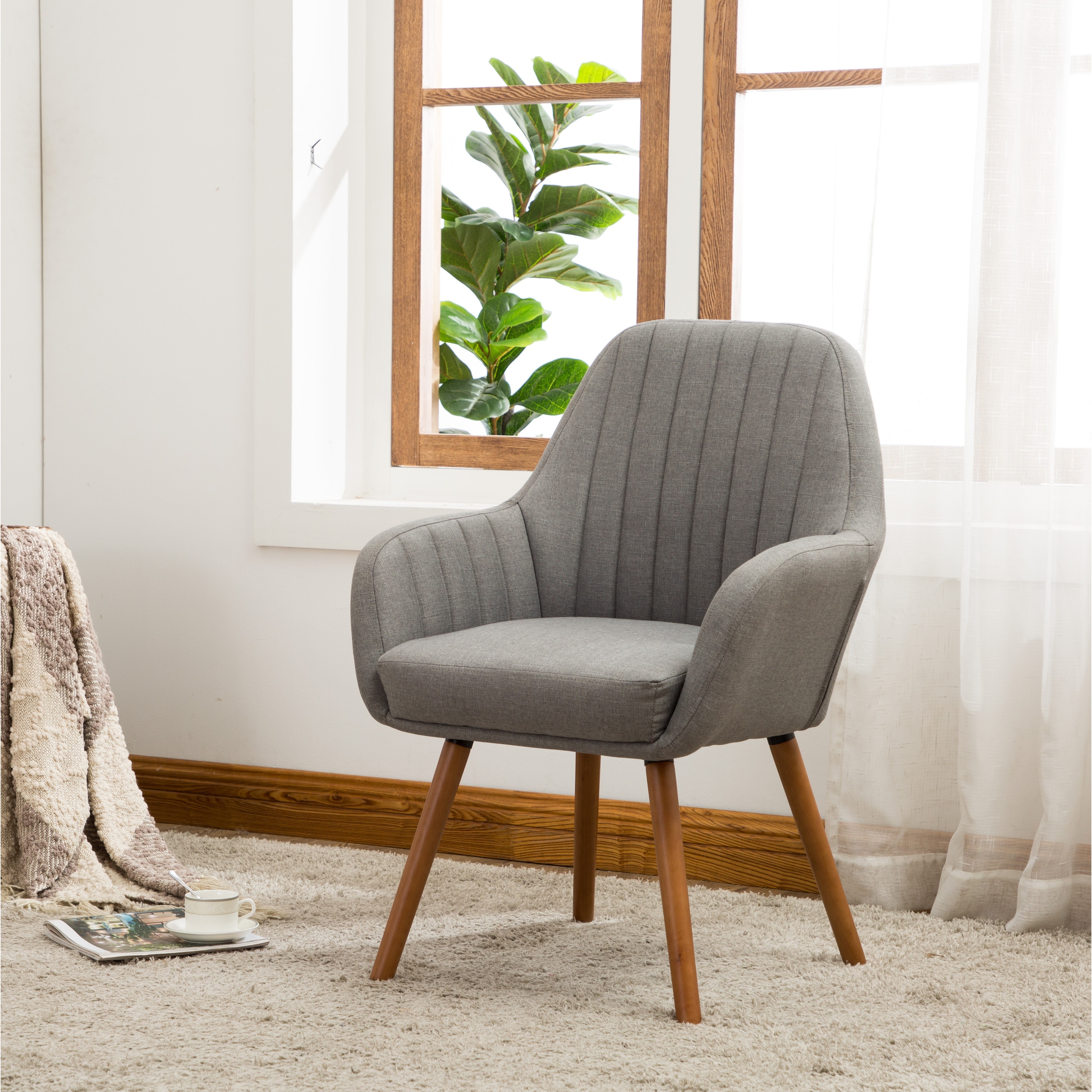 Carson Carrington Fellingsbro Pleated Fabric Accent Chair Bed