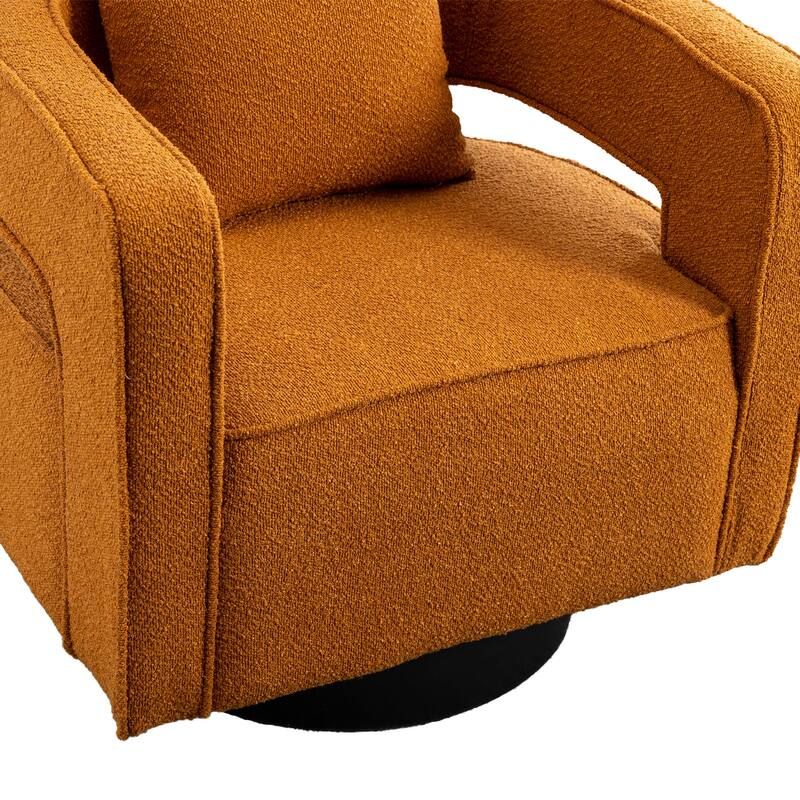 Accent Open Back Chair Modern Comfy Sofa Chair With Base, Club Chair Leisure Arm Chair For Lounge