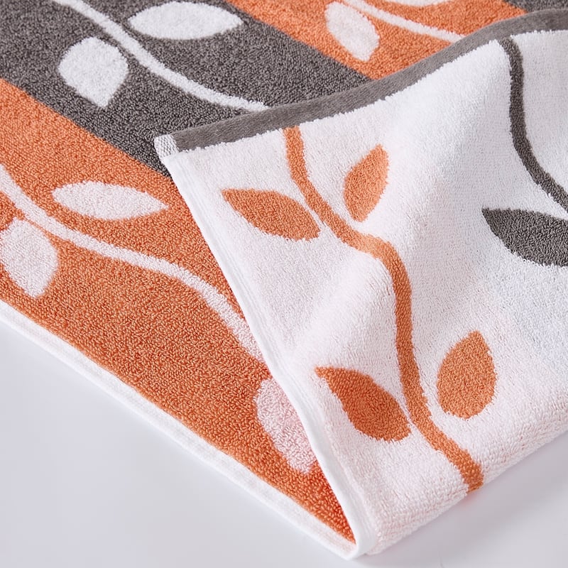 Modern Threads 6-Piece Yarn Dyed Organic Vines Towel Set