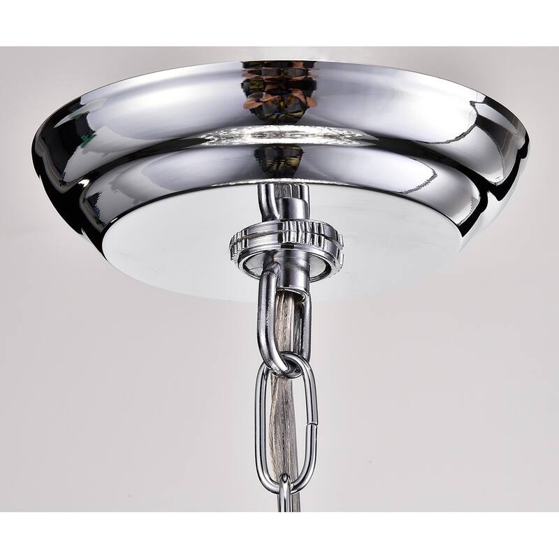 Chrome Finish 5-Light Four Tier Crystal Chandelier