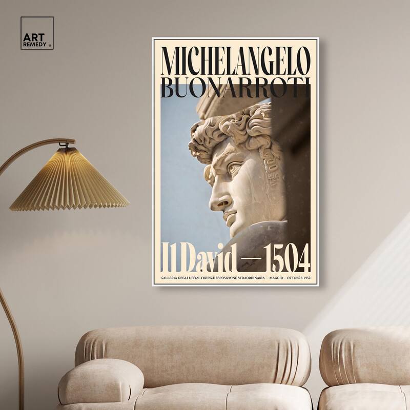 David in Marble Canvas by Art Remedy