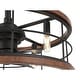 preview thumbnail 12 of 11, Hunter 22 inch Bridgette Fandelier Ceiling Fan w/ Light, Remote - Modern, Industrial, Farmhouse - Small Spaces
