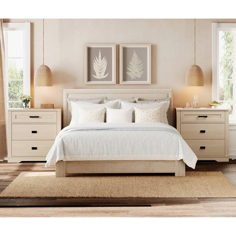 WAMPAT Mid Century Modern Dresser, 31.9" Tall Storage Cabinet with Drawers