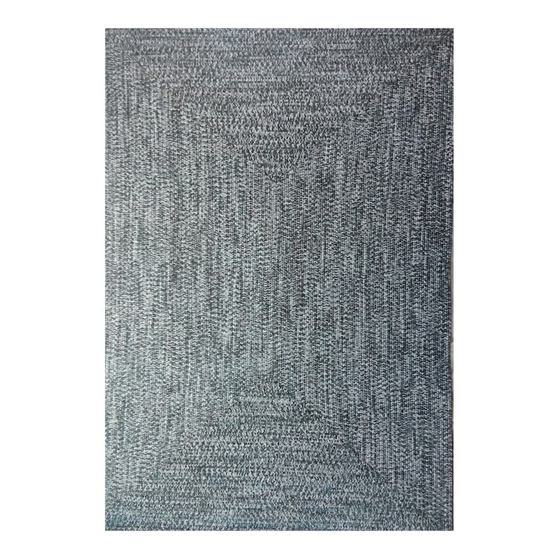 Superior Modern Rustic Bohemian Reversible Multi-Tone Braided Indoor Outdoor Area Rug