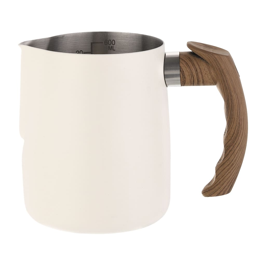 Milk Frothing Pitcher, 20oz/600ml with Handle for Home Cafe