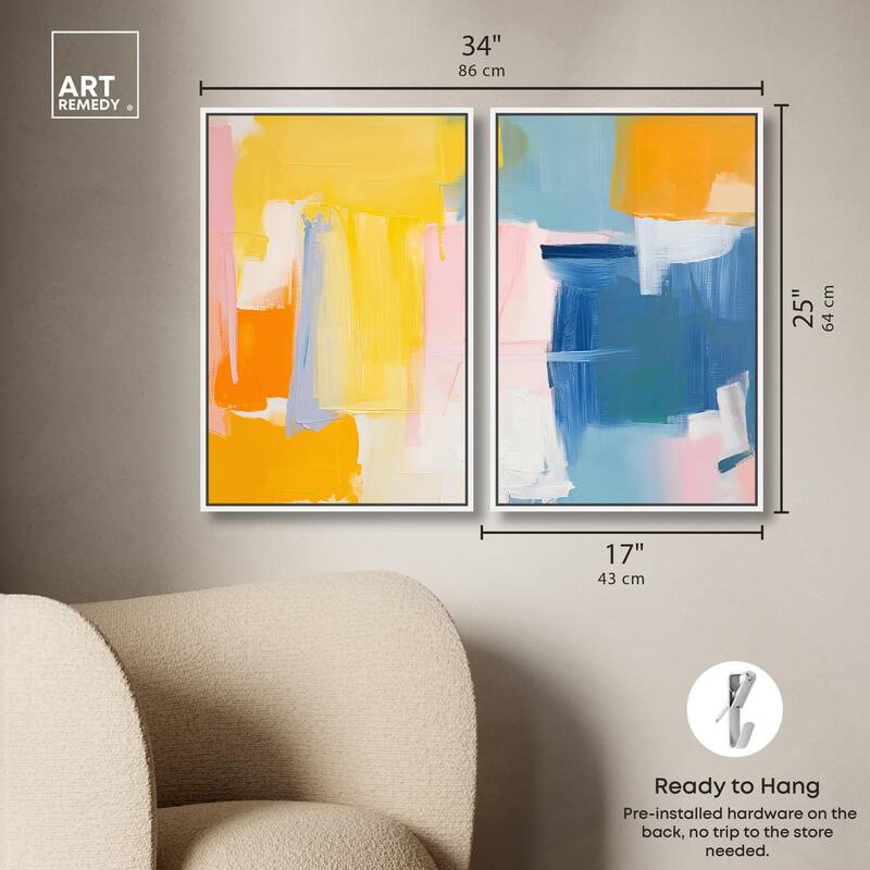 Skyward Radiance I Canvas Set of 2 by Art Remedy