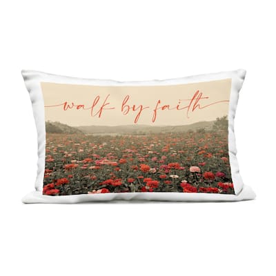 Stupell Walk By Faith Garden Printed Outdoor Throw Pillow Design by GAIL PECK