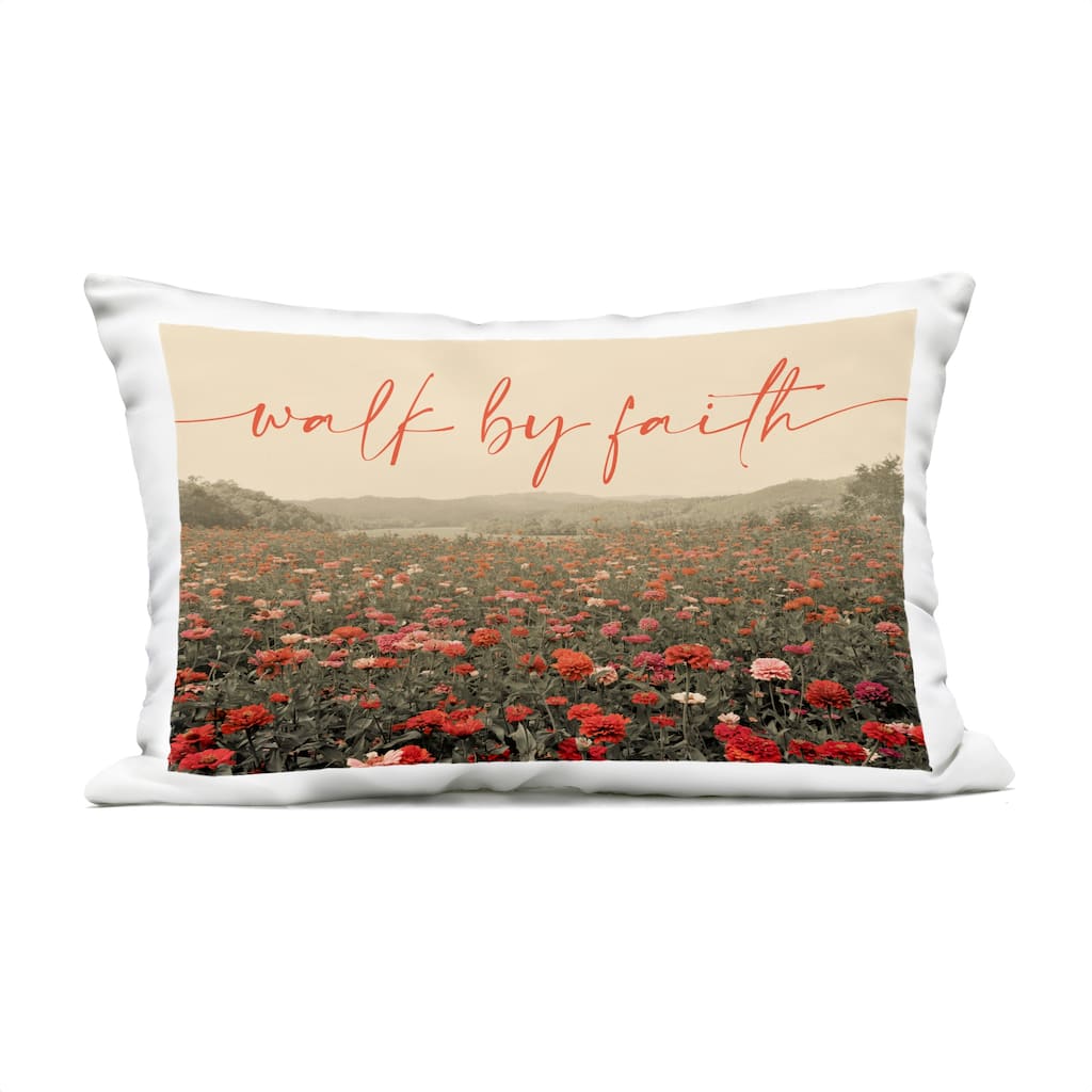 Stupell Walk By Faith Garden Printed Outdoor Throw Pillow Design by GAIL PECK