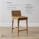 preview thumbnail 22 of 115, Gracie Modern Bar Stool, Boucle Upholstered Chair and Brushed Wooden Legs