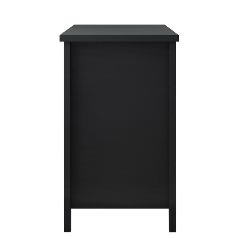 Drawer Dresser, Bedroom Storge Cabinet W/ Retro Shell-shaped Handle