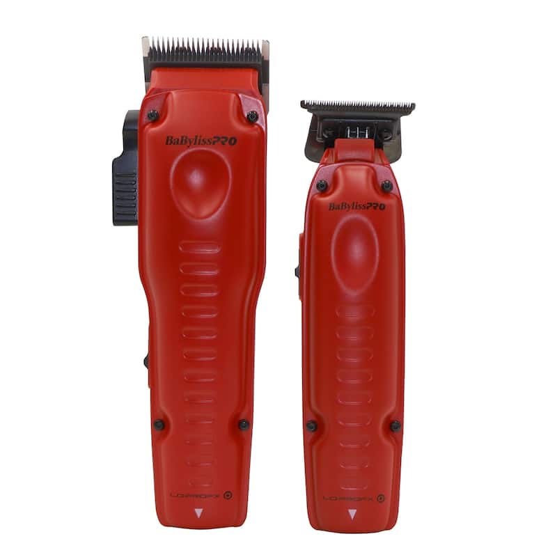 BaByliss Pro FXONE LO-PROFX Hair Clipper, Trimmer, Charging Base and Boosted Capacity Battery (Red) FX129MRPK - Red - Red
