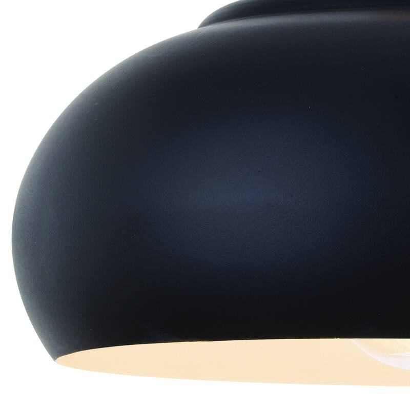 Bathroom Wall Sconce Light - Modern Dome Sconce - Black Brass Wall Lighting Fixture - 7
