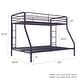 preview thumbnail 16 of 18, Avenue Greene Casey Twin over Full Metal Bunk Bed