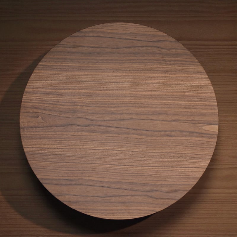 31.49'' Modern Round Coffee Table with Storage, Small Pedestal Coffee Table for Apartment or Living Room