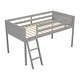 preview thumbnail 8 of 30, Twin Size Wooden Low Loft Bed With Ladder,Ladder Can Be Placed on the Left Or Right