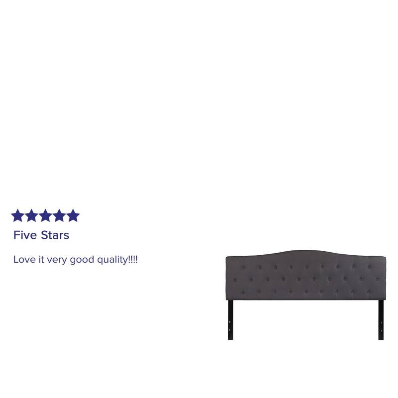 Arched Button Tufted Upholstered Headboard