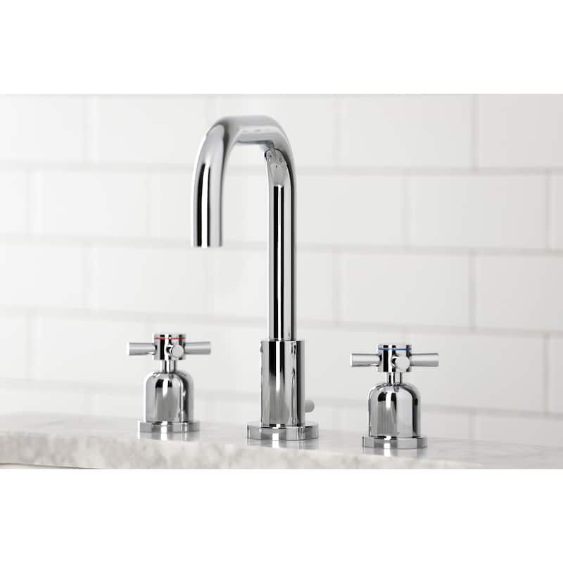 Concord Widespread Bathroom Faucet with Brass Pop-Up