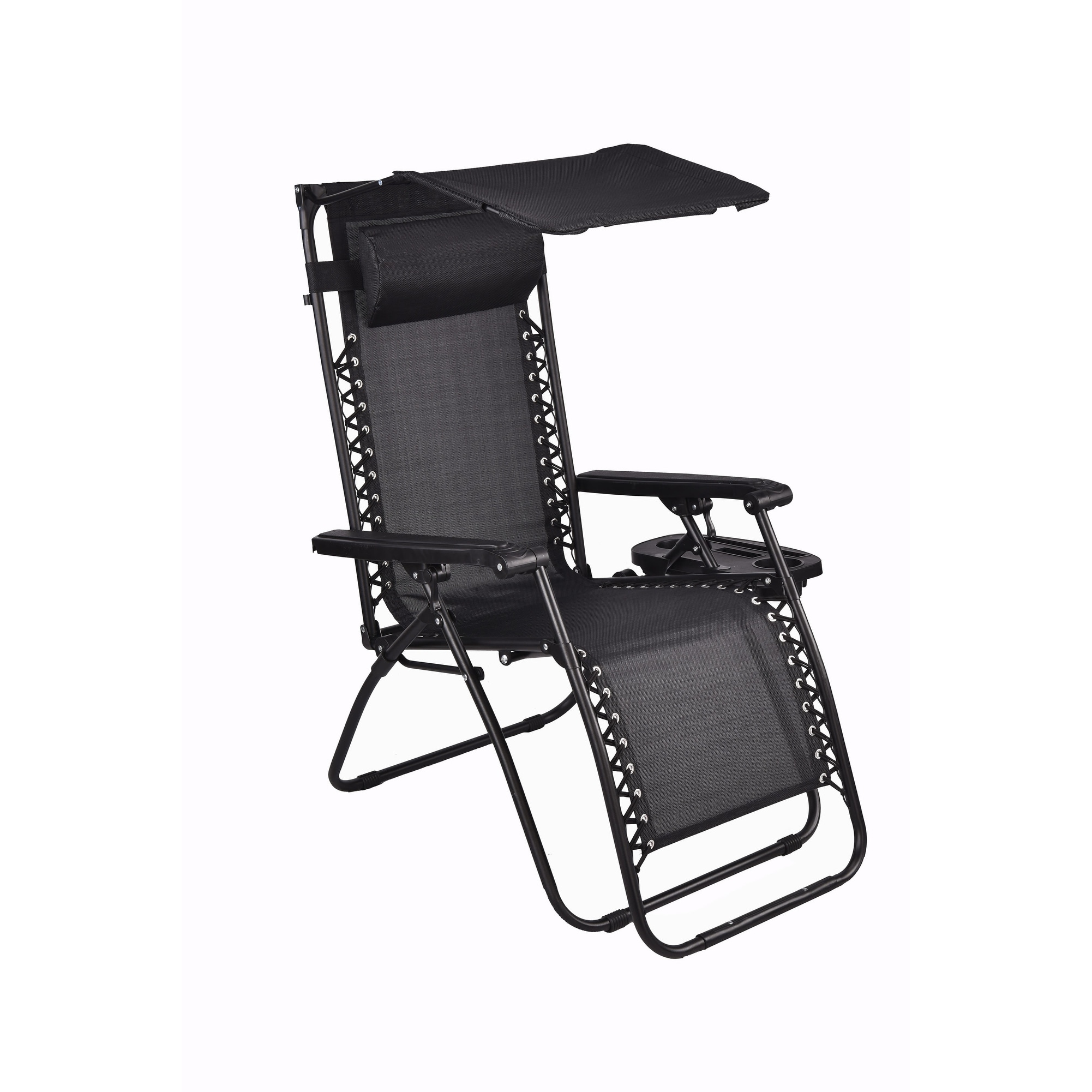 Outdoor Zero Gravity Chair Pool Lounge Patio Beach Yard Garden With Canopy Sunshade Utility Tray Cup Holder Black Two Pool Pack On Sale Overstock 32207548