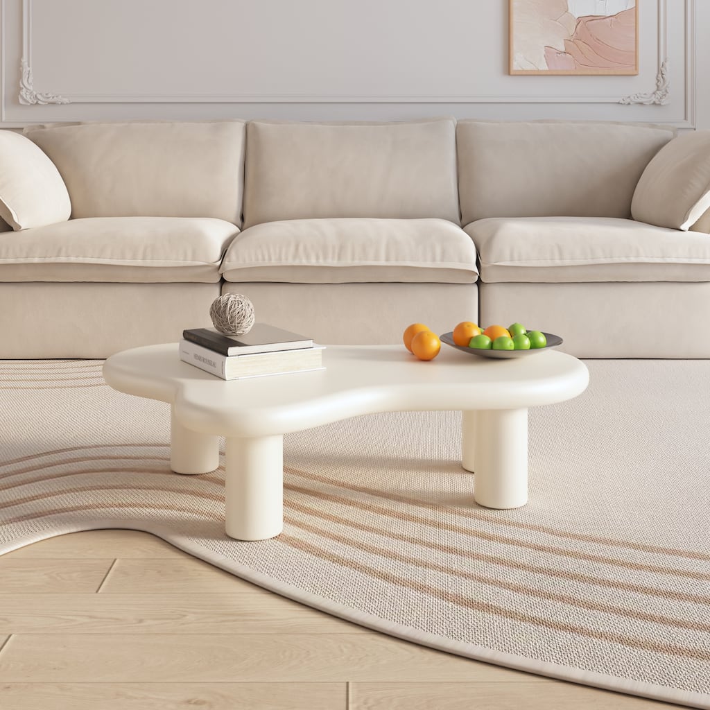 Irregular Shaped Coffee Table, Fashion Curved Coffee Table Sofa Low Table